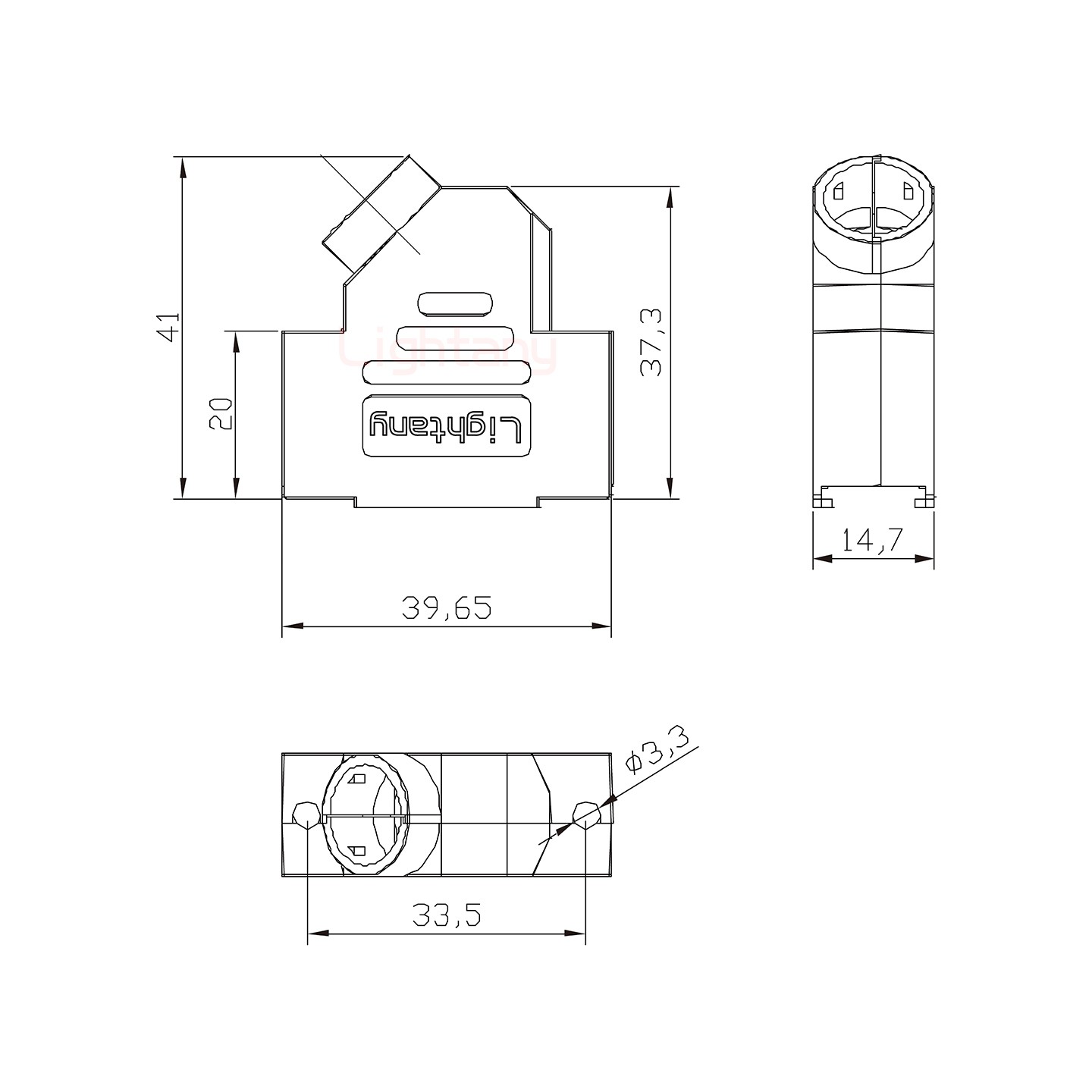 3W3公短體焊線(xiàn)20A+15P金屬外殼1679斜出線(xiàn)4~12mm