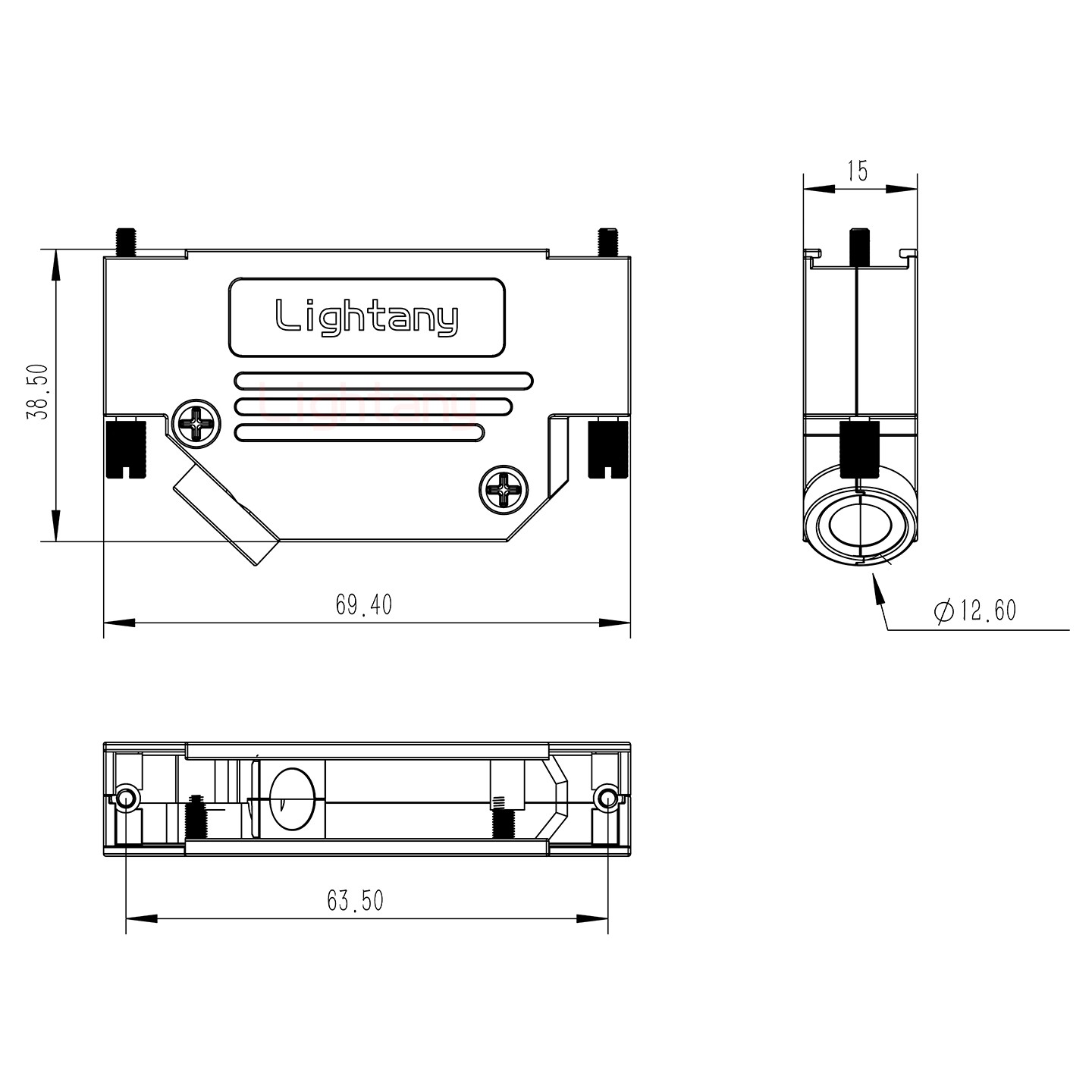 13W6A公短體焊線(xiàn)20A+37P金屬外殼967斜出線(xiàn)4~12mm